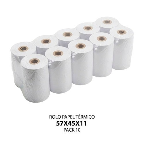 PACK PAPEL TERMICO 57X45X11mm (10UN)