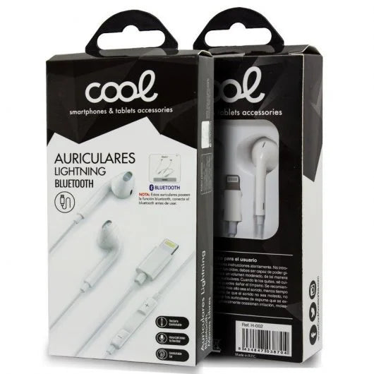 FONES DE OUVIDO C/ FIO LIGHTNING BRANCO COOL