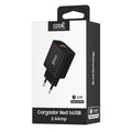 CARREGADOR DE REDE ADAPTADOR USB UNIVERSAL COOL 2,4 AMPERIOS PRETO