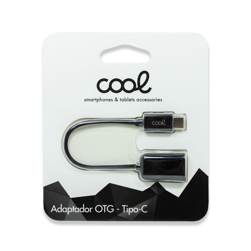 CABO DE ENTRADA USB OTG TIPO C COOL UNIVERSAL (PRETO)