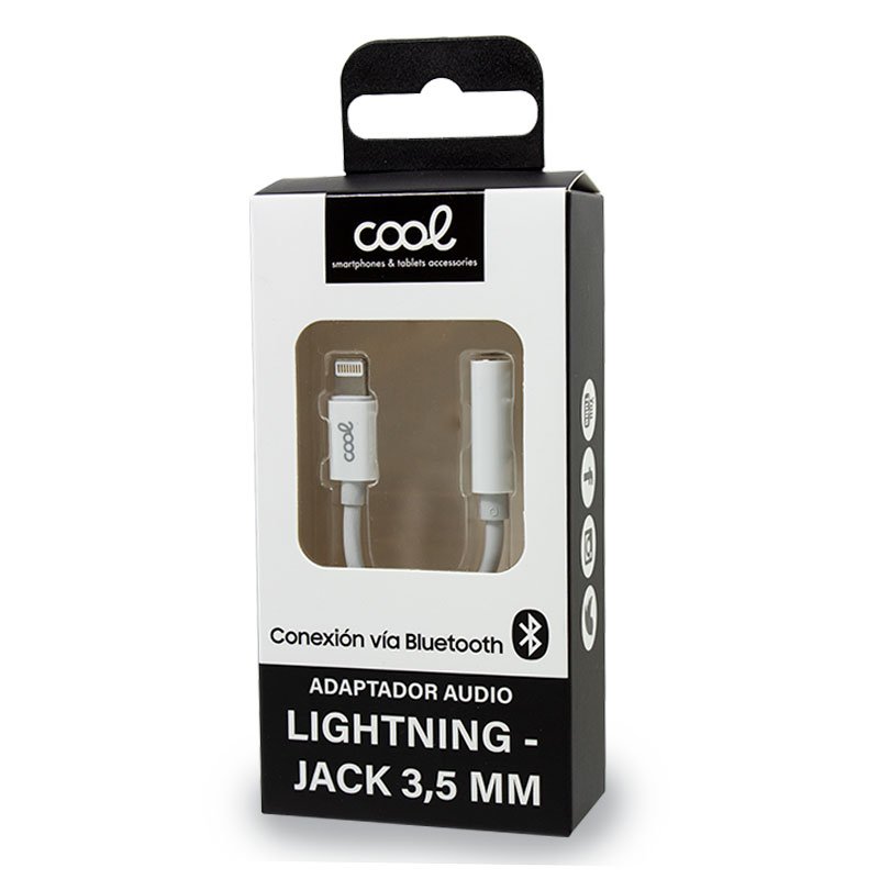 ADAPTADOR CONECTOR LIGHTNING PARA JACK 3,5 MM (BLUETOOTH) UNIVERSAL COOL