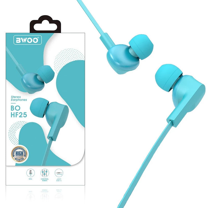 FONE DE OUVIDO BWOO HF-25 AZUL COM MICROFONE