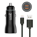 CARREGADOR DE CARRO IPHONE / IPAD CONEXÃO LIGHTNING (2 X USB)