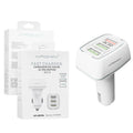 CARREGADOR DE CARRO DE 30 W COM TRÊS PORTAS USB 3.0 E CABO TIPO C, BRANCO PC-896