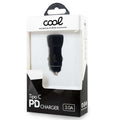 CARREGADOR DE CARRO DE ENTRADA UNIVERSAL TIPO C (PD) COOL (18 W) PRETO