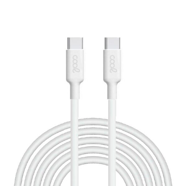 Cabo USB COOL Universal TYPE-C a TYPE-C (3 metros) Branco 3 Amp